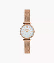 Cargar imagen en el visor de la galería, Reloj para mujer color rose gold, con dial color blanco madre perla