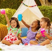 Cargar imagen en el visor de la galería, Vaso mágico de acero inoxidable color fucsia 296 ml. para 12 meses en adelante