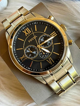 Cargar imagen en el visor de la galería, Reloj para hombre, acero inoxidable, color gold, case grande 48mm.