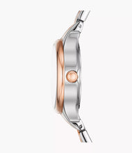 Cargar imagen en el visor de la galería, Reloj para mujer, dos tonos silver & rose gold, acero inoxidable, case mediano 30 mm.