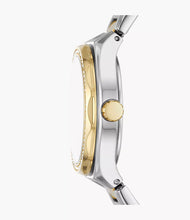 Cargar imagen en el visor de la galería, Reloj para mujer, dos tonos silver & gold, acero inoxidable, case mediano 30 mm.