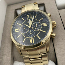 Cargar imagen en el visor de la galería, Reloj para hombre, acero inoxidable, color gold, case grande 48mm.