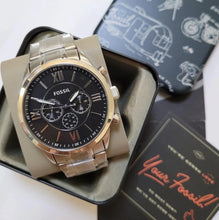 Cargar imagen en el visor de la galería, Reloj para hombre, acero inoxidable, color gold, case grande 48mm.