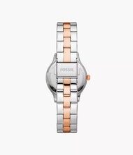 Cargar imagen en el visor de la galería, Reloj para mujer, dos tonos silver & rose gold, acero inoxidable, case mediano 30 mm.