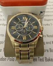 Cargar imagen en el visor de la galería, Reloj para hombre, acero inoxidable, color gold, case grande 48mm.