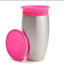 Cargar imagen en el visor de la galería, Vaso mágico de acero inoxidable color fucsia 296 ml. para 12 meses en adelante