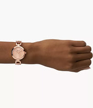 Cargar imagen en el visor de la galería, Reloj para mujer, color rose gold, acero inoxidable, case mediano 32 mm.