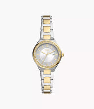 Cargar imagen en el visor de la galería, Reloj para mujer, dos tonos silver & gold, acero inoxidable, case mediano 30 mm.