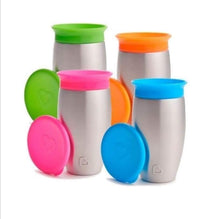 Cargar imagen en el visor de la galería, Vaso mágico de acero inoxidable color fucsia 296 ml. para 12 meses en adelante