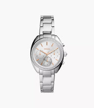 Cargar imagen en el visor de la galería, Reloj para mujer, color silver, acero inoxidable, case mediano 34 mm.