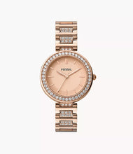 Cargar imagen en el visor de la galería, Reloj para mujer color rose gold, acero inoxidable, con dial color rose gold. Case mediano 34mm.