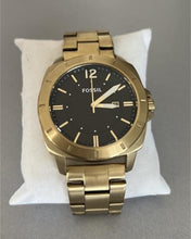 Cargar imagen en el visor de la galería, Reloj para hombre, color gold, acero inoxidable cepillado. Case grande 45mm.