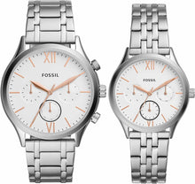 Cargar imagen en el visor de la galería, Fossil dúo, set de relojes para hombre y mujer