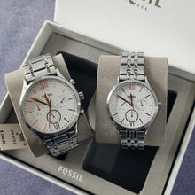 Cargar imagen en el visor de la galería, Fossil dúo, set de relojes para hombre y mujer