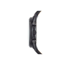 Cargar imagen en el visor de la galería, Reloj para hombre, color negro, acero inoxidable, con manilla de cuero color negro. Case grande 44mm.