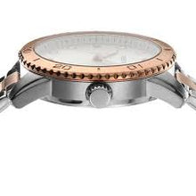 Cargar imagen en el visor de la galería, Reloj para mujer en dos tonos: silver y rose gold, acero inoxidable, con esfera color silver. Case mediano 38mm.