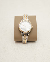 Cargar imagen en el visor de la galería, Reloj para mujer bicolor silver y gold, acero inoxidable. De lujo, con cristal facetado. Case mediano 34mm.