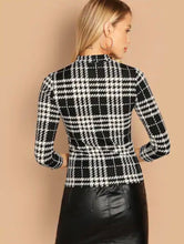 Cargar imagen en el visor de la galería, Blusa a cuadros talla L (Shein Premium)