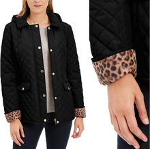 Cargar imagen en el visor de la galería, Chaqueta para mujer Leopard / Negro talla XS (S)