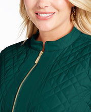 Cargar imagen en el visor de la galería, Chaqueta para mujer Elegant Plus/ color verde oscuro talla 3X (3XL/4XL)