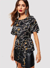 Cargar imagen en el visor de la galería, Blusa con lazo en la cintura tallas S y XL (Shein Premium)