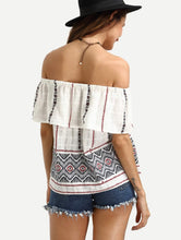 Cargar imagen en el visor de la galería, Blusa hombros descubiertos talla S