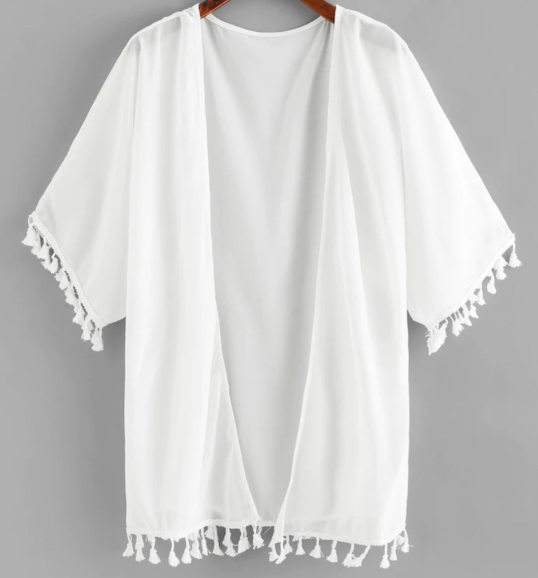 Kimono color blanco tallas L y XL
