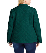 Cargar imagen en el visor de la galería, Chaqueta para mujer Elegant Plus/ color verde oscuro talla 3X (3XL/4XL)