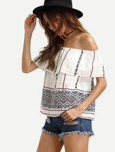 Cargar imagen en el visor de la galería, Blusa hombros descubiertos talla S