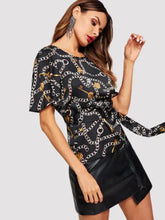 Cargar imagen en el visor de la galería, Blusa con lazo en la cintura tallas S y XL (Shein Premium)