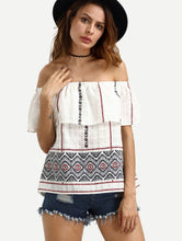 Cargar imagen en el visor de la galería, Blusa hombros descubiertos talla S