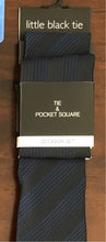 Cargar imagen en el visor de la galería, Set corbata y pañuelo Little black tie, Isaac Mizrahi y Nautica