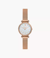 Reloj para mujer color rose gold, con dial color blanco madre perla
