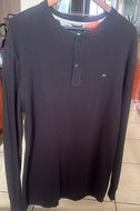 Polera mangas largas Tommy Hilfiger, color negro, talla XL