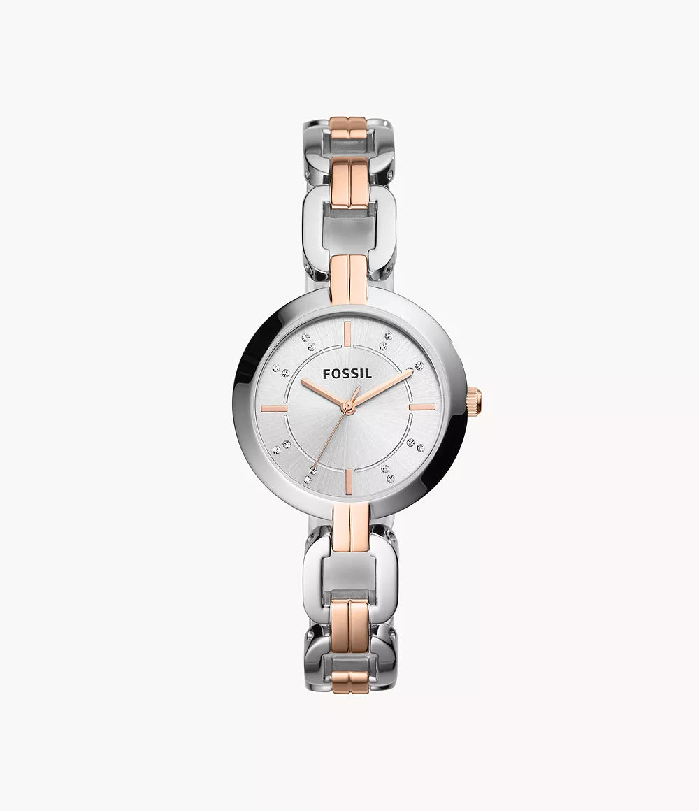 Reloj para mujer, dos tonos silver & gold, acero inoxidable, case mediano 32 mm.