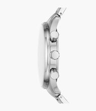 Cargar imagen en el visor de la galería, Reloj multifunción para hombre, acero inoxidable, case grande 44mm, color silver
