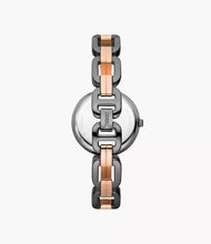 Cargar imagen en el visor de la galería, Reloj para mujer, dos tonos grafito &amp; rose gold, acero inoxidable, case mediano 32 mm.

