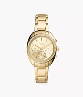 Reloj para mujer, color gold, acero inoxidable, case mediano 34 mm.