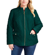 Chaqueta para mujer Elegant Plus/ color verde oscuro talla 3X (3XL/4XL)