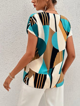 Cargar imagen en el visor de la galería, Blusa con estampado geométrico talla XL  (Shein Premium)
