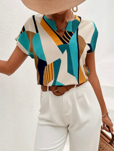 Blusa con estampado geométrico talla XL  (Shein Premium)