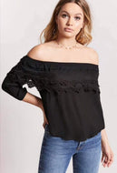 Blusa hombros descubiertos Forever21 talla M