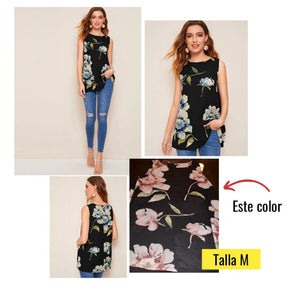 Blusa larga sin mangas tallas XS, M y XL (Shein Premium)