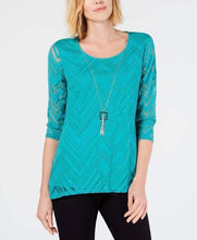 Cargar imagen en el visor de la galería, Blusa con collar talla L (Americana)
