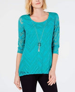 Blusa con collar talla L (Americana)