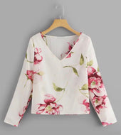 Blusa estampada mangas largas Legendary talla XS (Shein Premium)