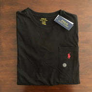 Polera para hombre con bolsillo, color negro, PRL, talla XL