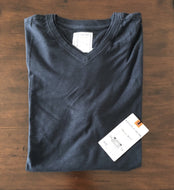 Polera de algodón para hombre Alexander Julian, color azul marino, cuello en V, talla 2XL