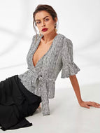 Blusa a rayas talla L (Shein Premium)