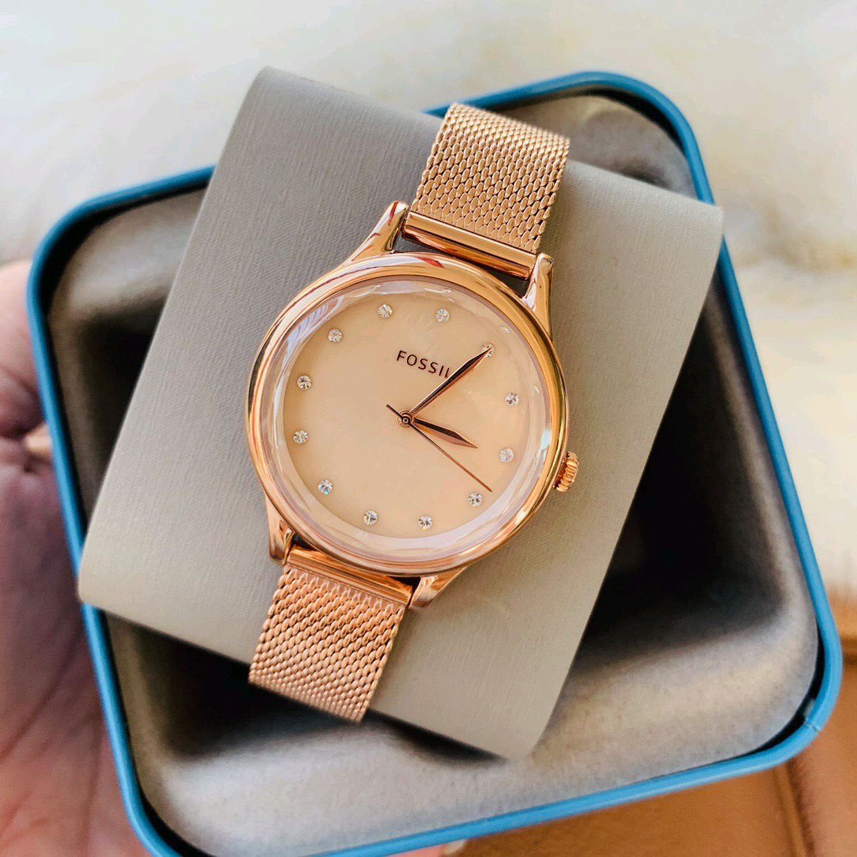 Reloj para mujer marca Fossil, acero inoxidable, de lujo, con cristal –  Limited Club